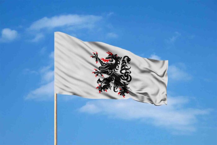 Zastava Kneževina Karantanija, črni panter na belem polju