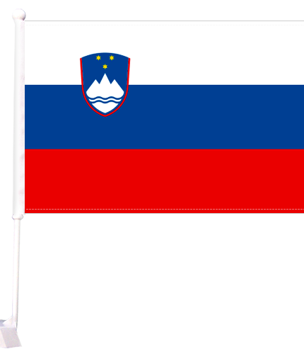 Slovenske zastavice s pvc nosilcem za avto