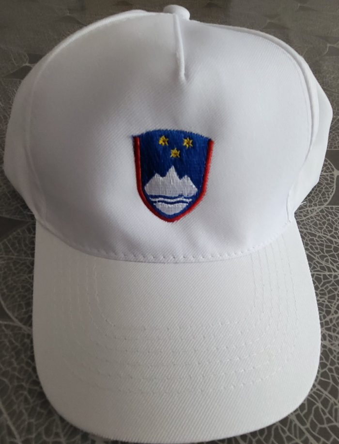 Polo poletna kapa, bela - SLO grb Polo poletna kapa, bela - SLO grb