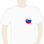 Športna majica, okrogla SLO zastavica na prsih